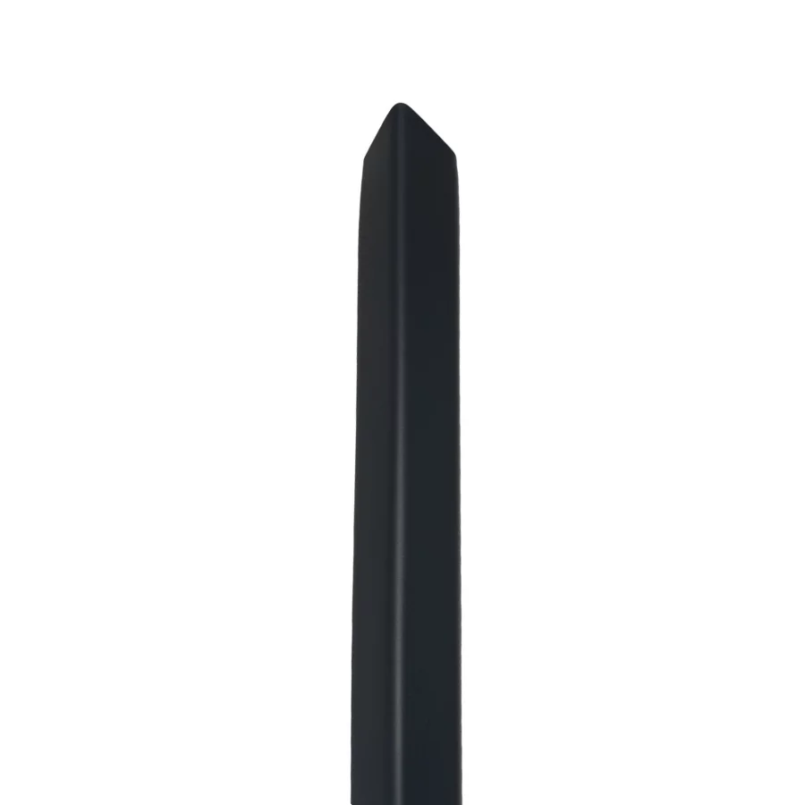 Černá ocelová ochrana rohů zdí, stěn bez otvorů pro šrouby, k nalepení CP10 - délka 150 cm, šířka 4 x 4 cm, tloušťka 0,1 cm