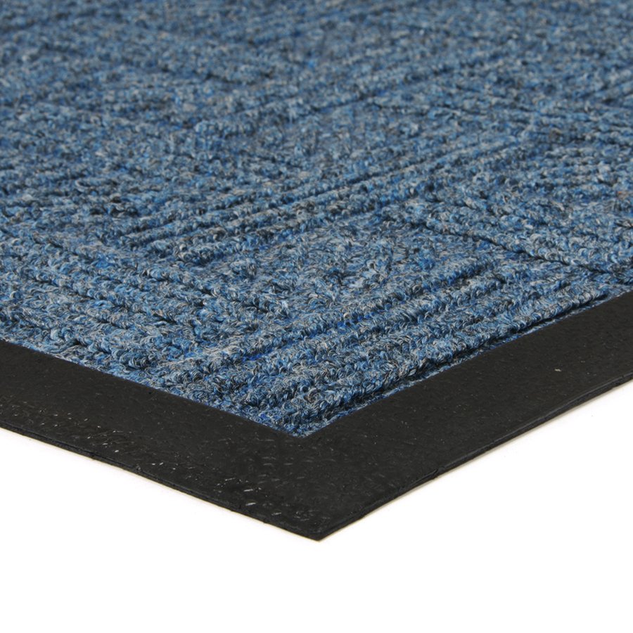 Modrá textilní venkovní čistící vstupní rohož FLOMA Crossing - délka 45 cm, šířka 75 cm, výška 0,8 cm