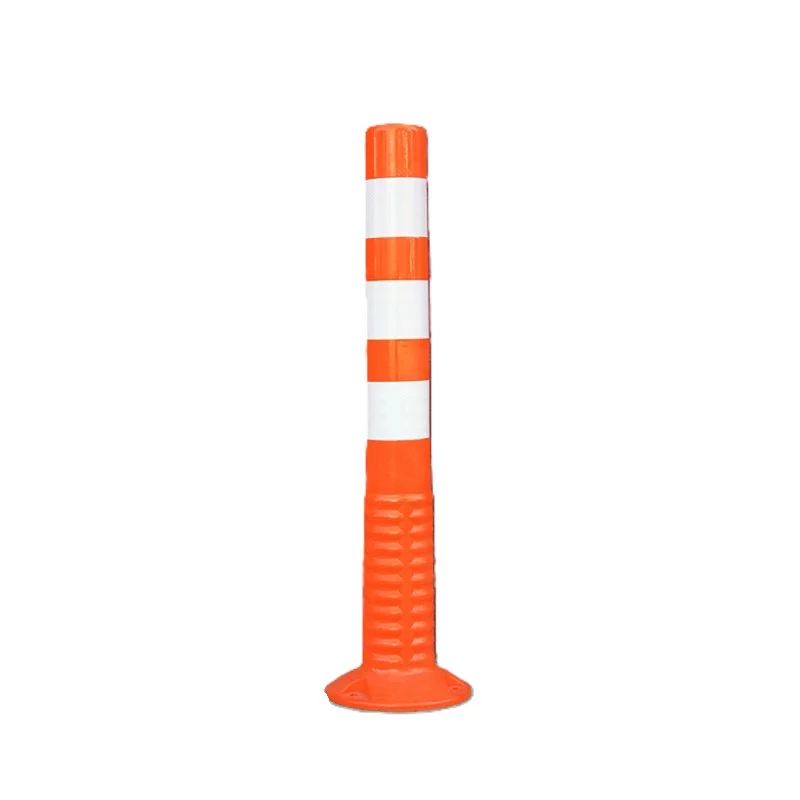 Červený plastový elastický parkovacie stĺpik - priemer 8,1 cm, výška 30 cm