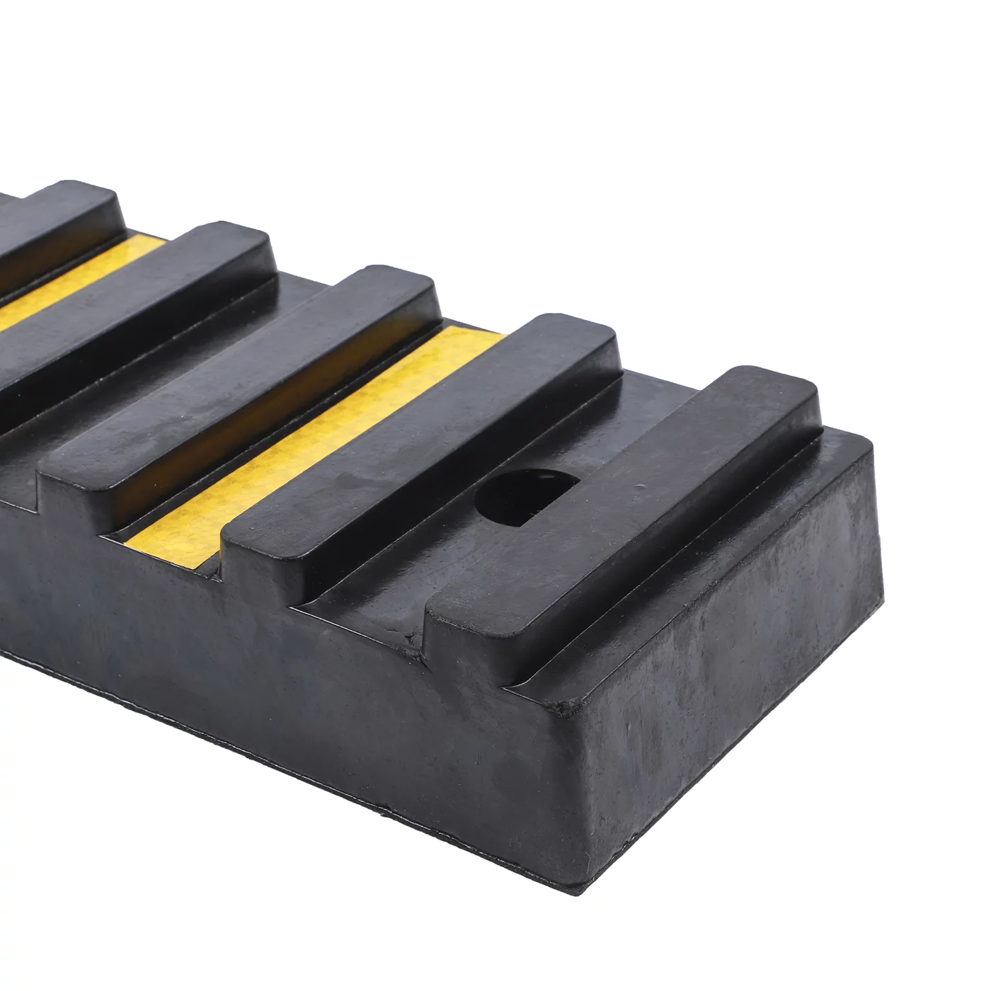 Wandschutz aus Gummi FLOMA - Länge 100 cm, Breite 20 cm, Höhe 8,5 cm - Schwarz-Gelb