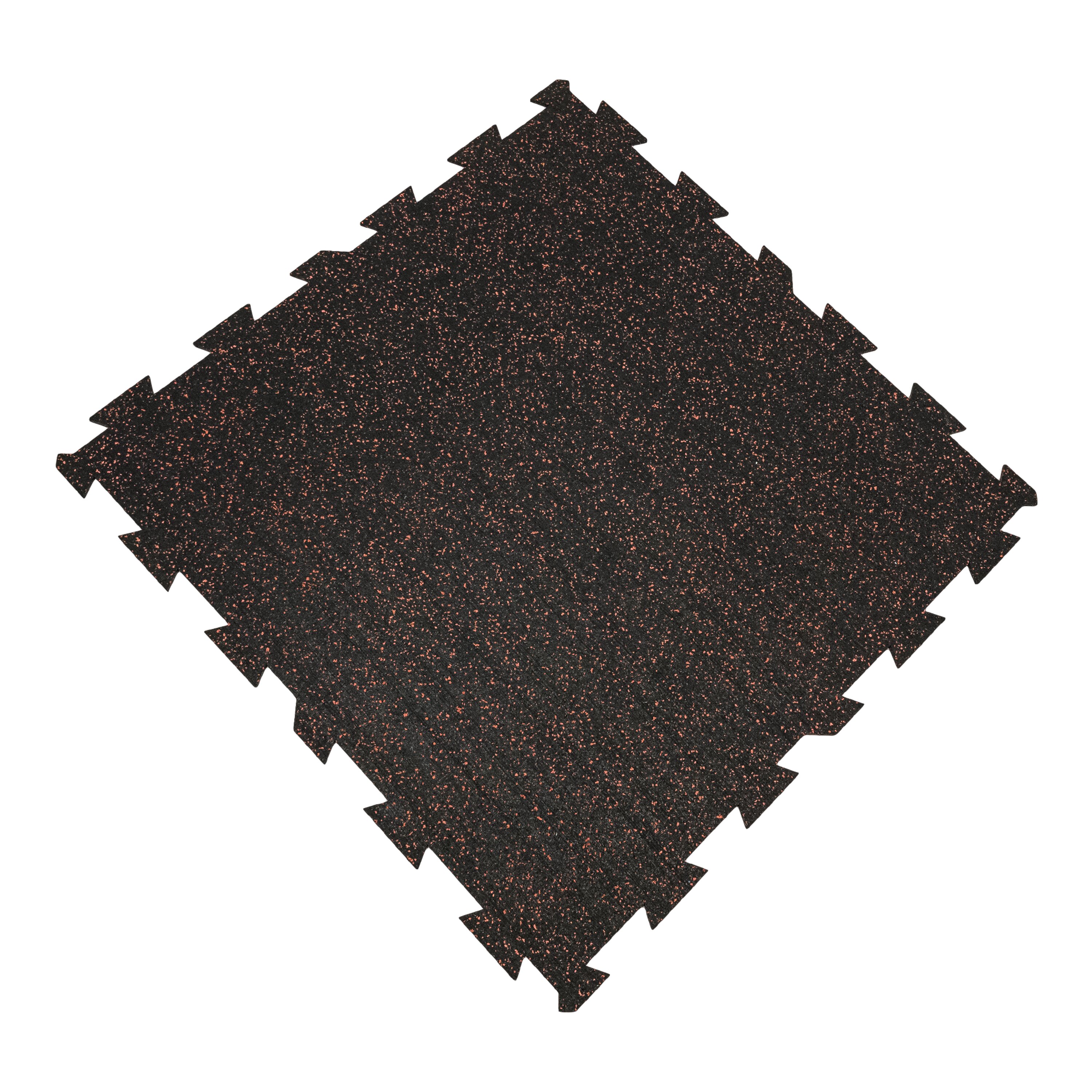 Čierno-červená podlahová guma (puzzle - stred) FLOMA FitFlo SF1050 - dĺžka 100 cm, šírka 100 cm, výška 0,8 cm