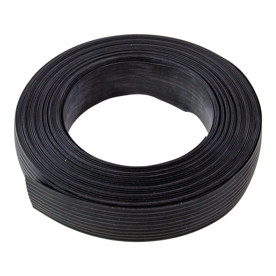 Čierna gumová protišmyková ochranná podložka (pás) na prepravu tovaru FLOMA - dĺžka 60 m, šírka 10 cm, výška 3 mm
