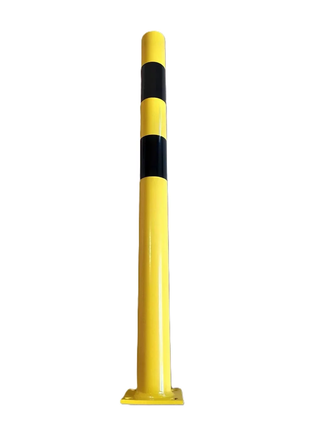 Žluto-černý ocelový sloupek - průměr 6 cm, výška 80 cm