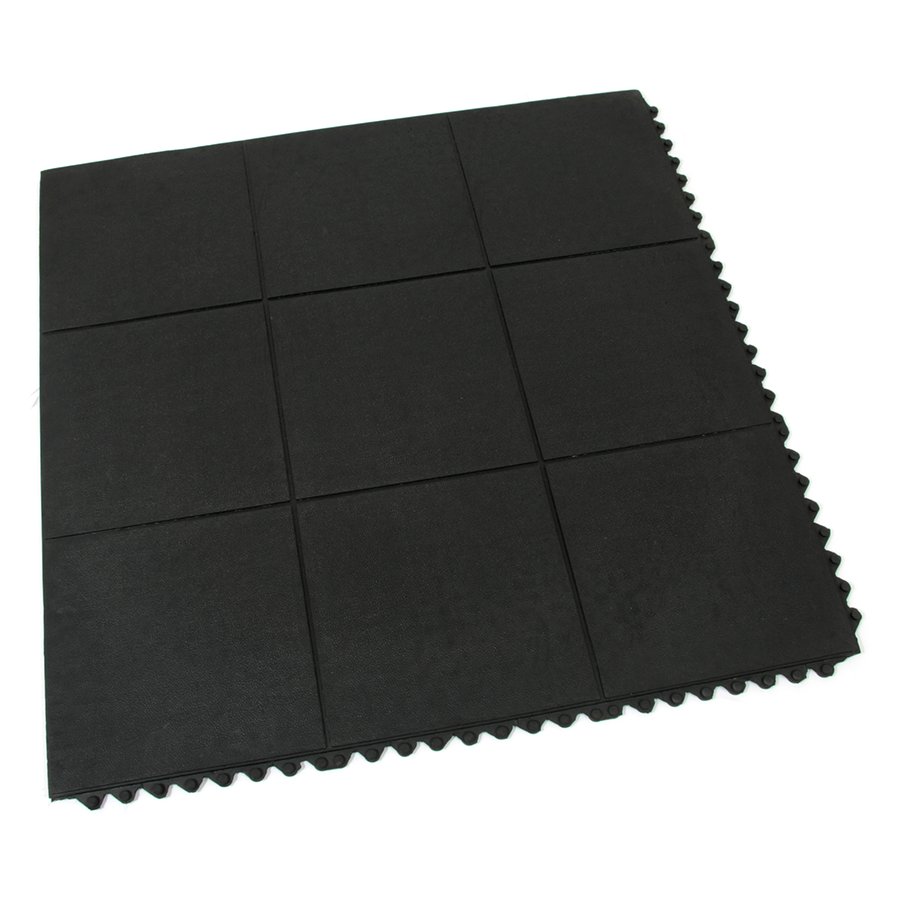 Gumová protiúnavová rohož FLOMA Solid Top Tile - délka 91 cm, šířka 91 cm a výška 1,4 cm