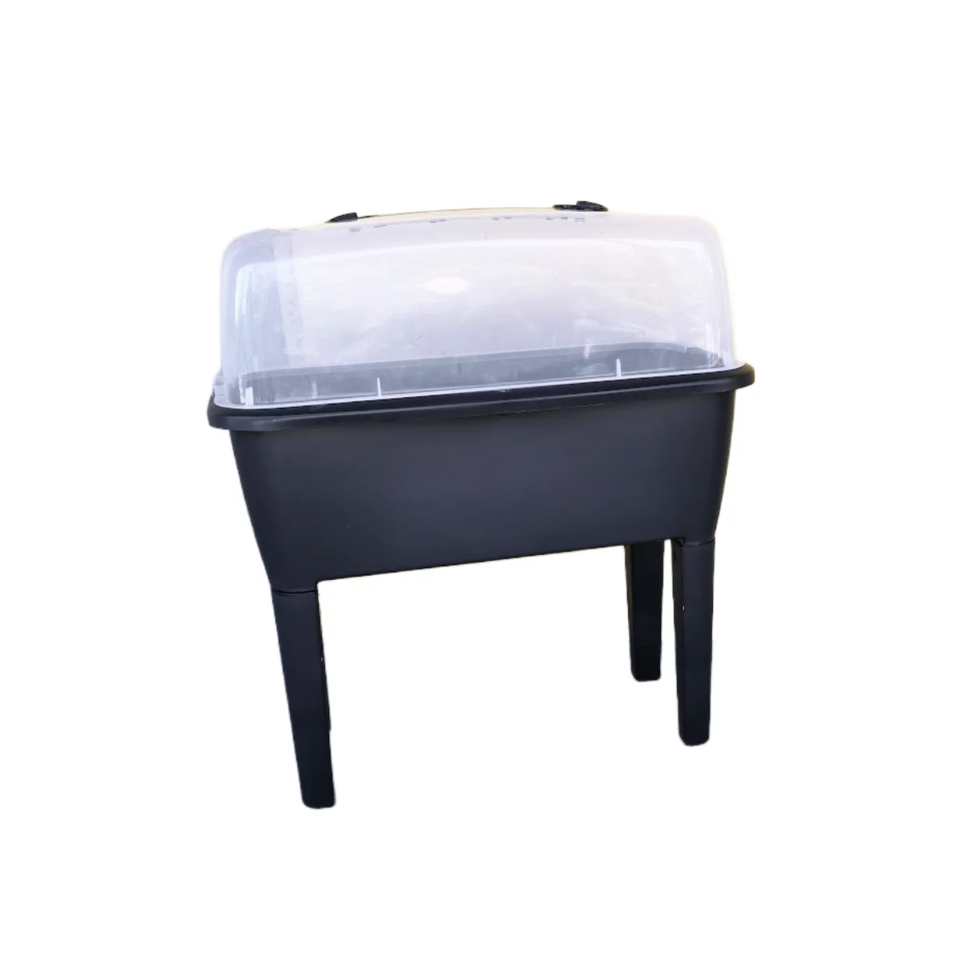 Gartiges Anzuchtschale aus Kunststoff GH76 - Länge 77 cm, Breite 38,7 cm, Höhe 82 cm - Schwarz