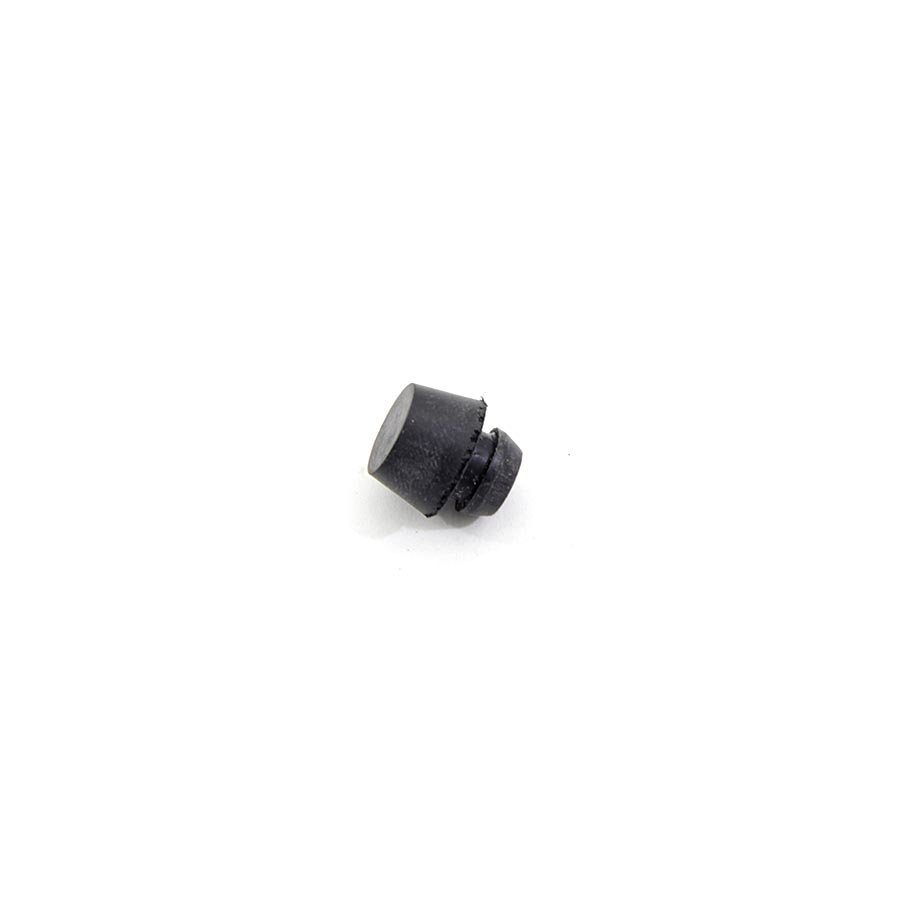 Čierny gumový doraz nástrčný do diery FLOMA - priemer 1,4 cm, výška 0,8 cm a výška krku 0,25 cm