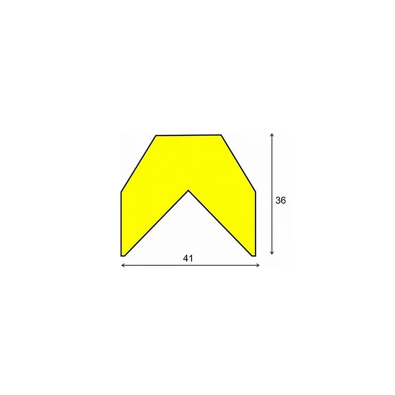 Černo-žlutá pěnová magnetická ochrana rohů zdí a stěn typ AA - délka 100 cm, šířka 4,1 cm, výška 3,6 cm