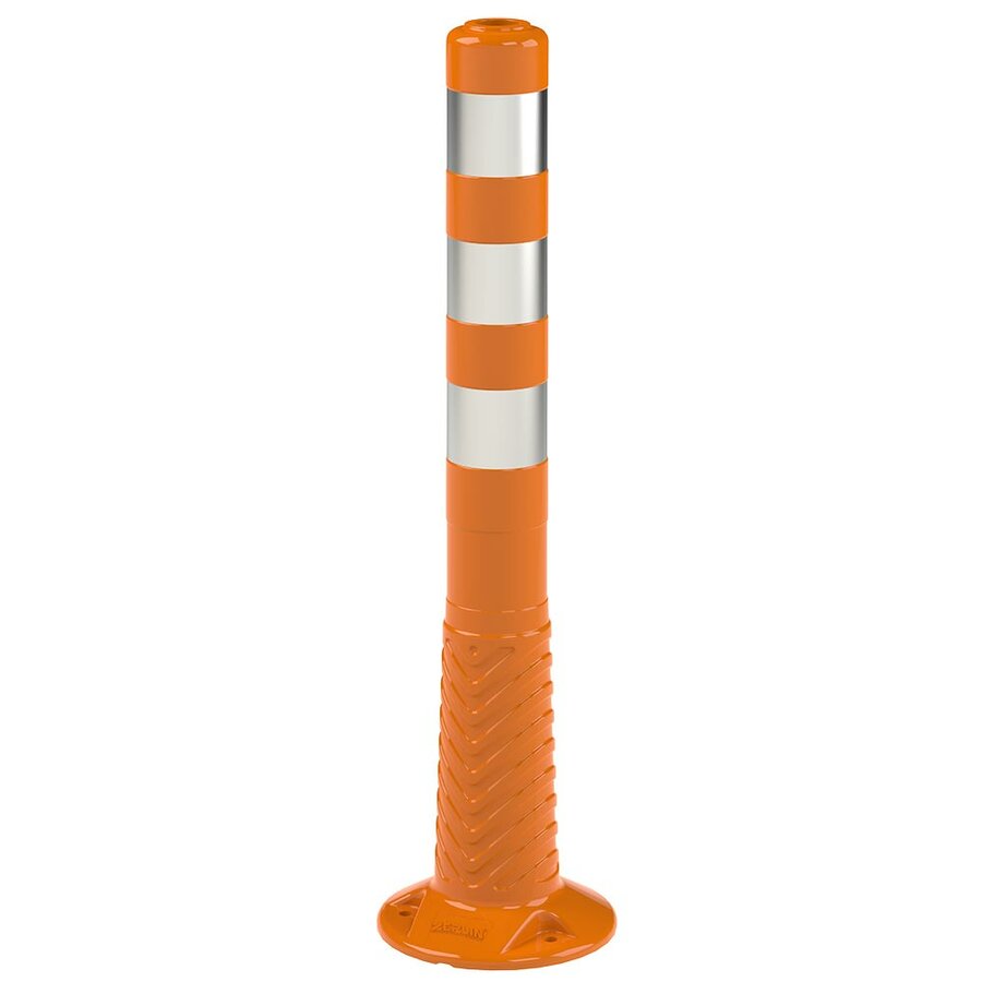 Oranžový reflexný samonarovnávací dopravný stĺpik - priemer 8 cm, výška 75 cm