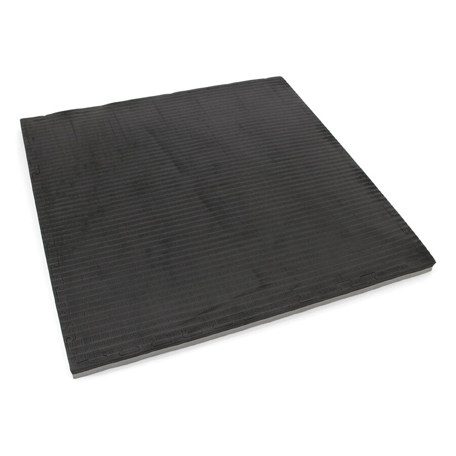 Čierno-šedé obojstranné puzzle modulové tatami - dĺžka 100 cm, šírka 100 cm a výška 4 cm