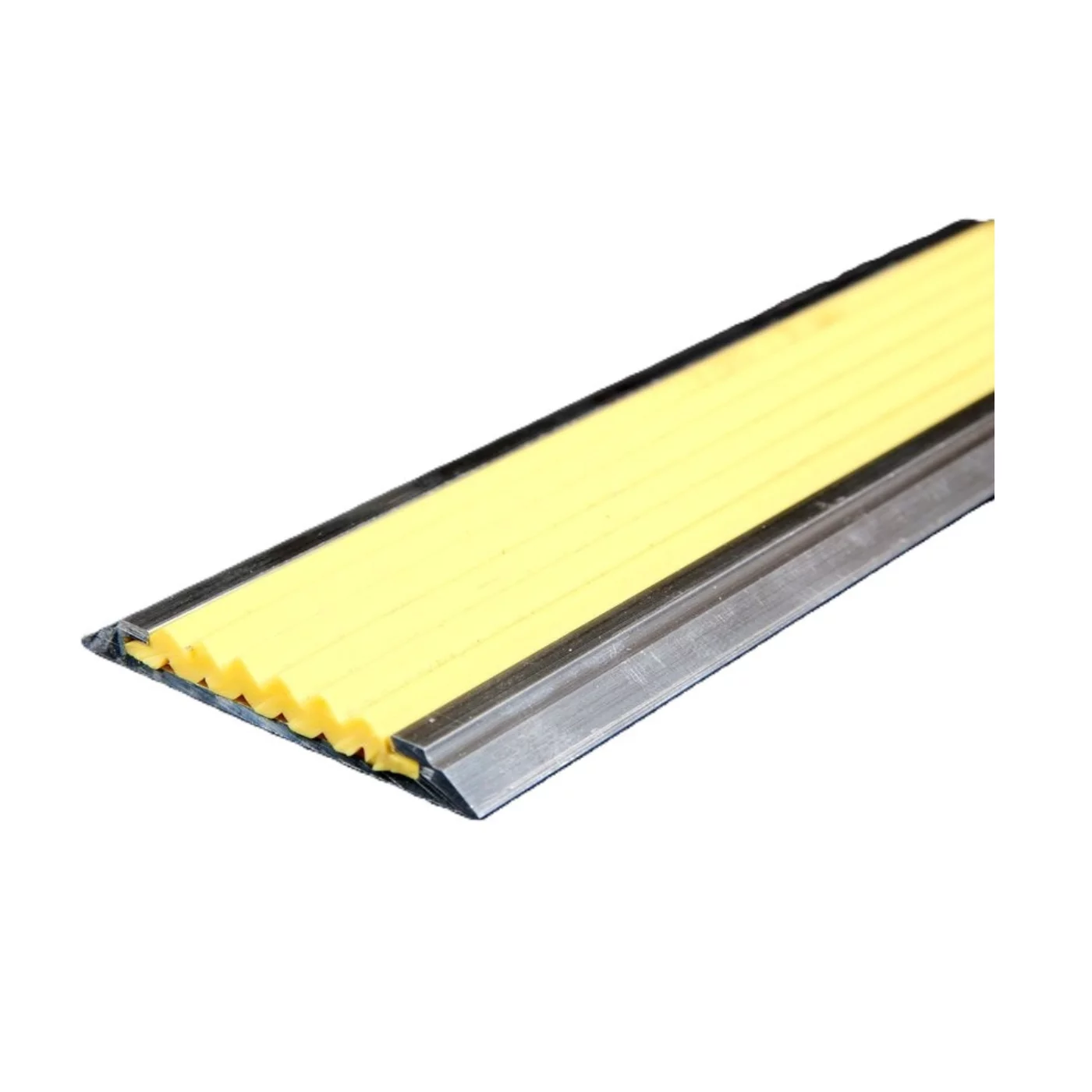Anti-rutschige Antirutsch-Leiste aus Aluminium mit Anti-Rutsch-Streifen FLOMA Antislip - Länge 200 cm, Breite 5,3 cm, Höhe 0,6 cm - gelbe