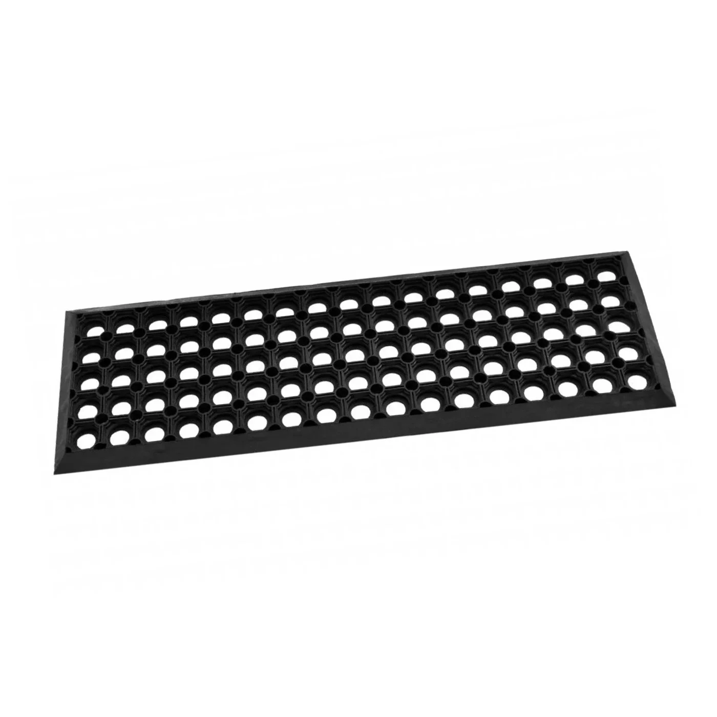 Gumová schodová rohož FLOMA HoneyStep - délka 25 cm, šířka 75 cm, výška 1,6 cm