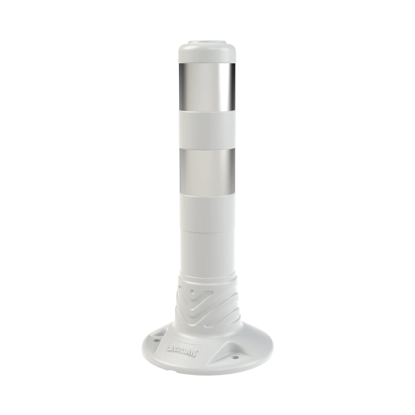 Absperrpfosten aus Kunststoff und (PE) FLOMA BD46 Flexibel - Durchmesser 8 cm, Höhe 45 cm - Weiß