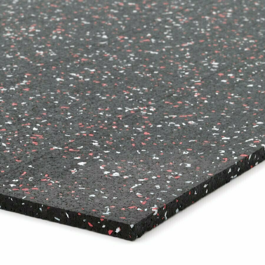 Čierno-bielo-červená gumová soklová podlahová lišta FLOMA IceFlo SF1100 - dĺžka 200 cm, šírka 7 cm a hrúbka 0,8 cm