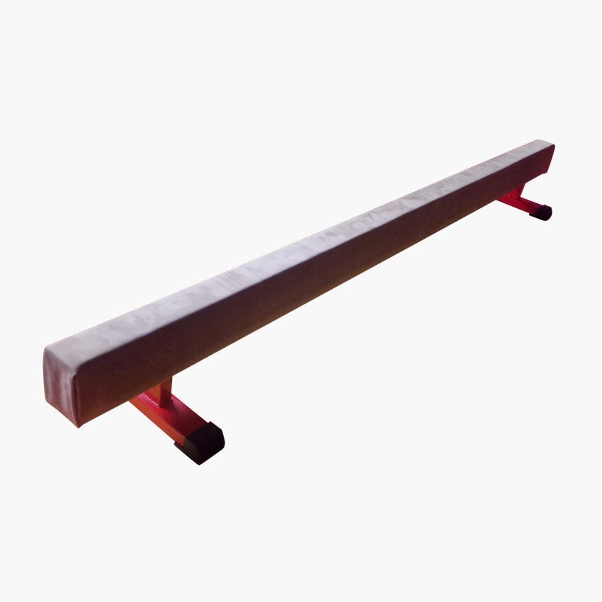Dřevěná čalouněná gymnastická kladina MASTER - nosnost 100 kg - délka 240 cm, šířka 10 cm, výška 30 cm