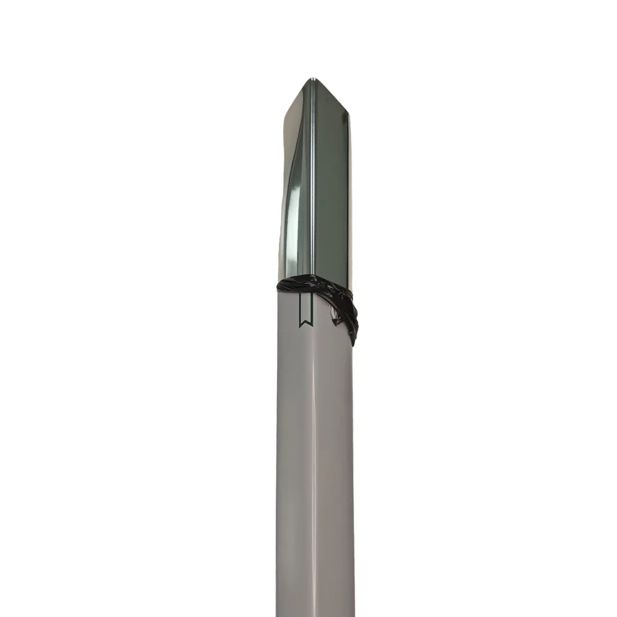 Stříbrná nerezová ochrana rohů zdí, stěn bez otvorů pro šrouby, k nalepení CP10 - délka 150 cm, šířka 4 x 4 cm, tloušťka 0,1 cm