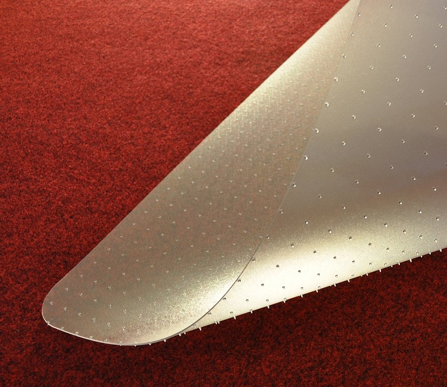 Průhledná ochranná podložka pod židli na koberec FLOMA OCMat Profi - délka 90 cm, šířka 90 cm a výška 0,2 cm