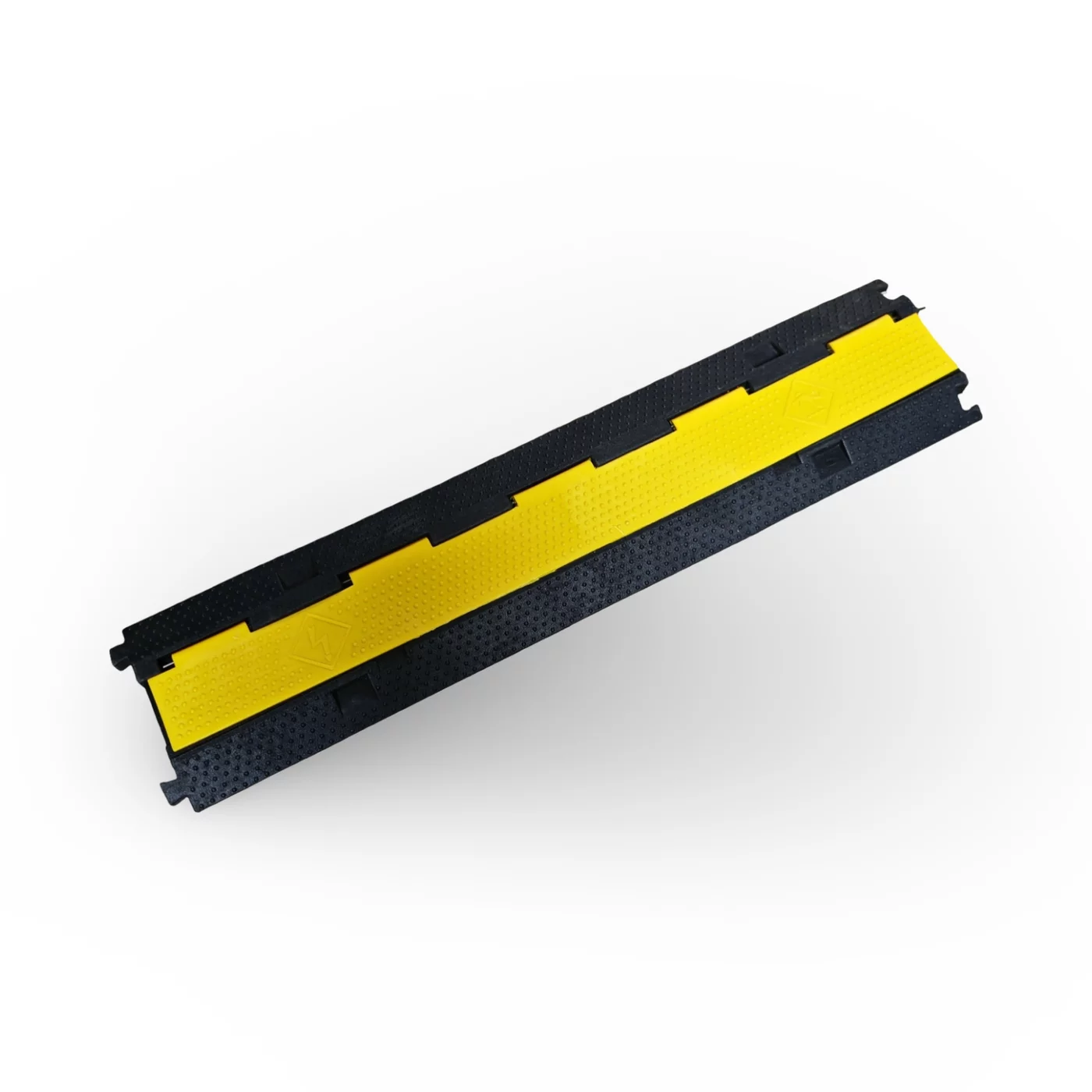 Kabelbrücke aus Gummi (1x18x70) FLOMA CPR45 - Länge 100 cm, Breite 22 cm, Höhe 3 cm - Schwarz-Gelb