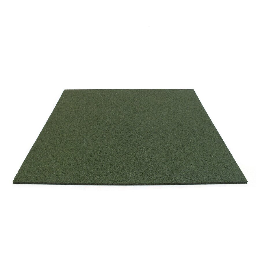 Zelená gumová hladká dlažba FLOMA - dĺžka 100 cm, šírka 100 cm, výška 0,7 cm