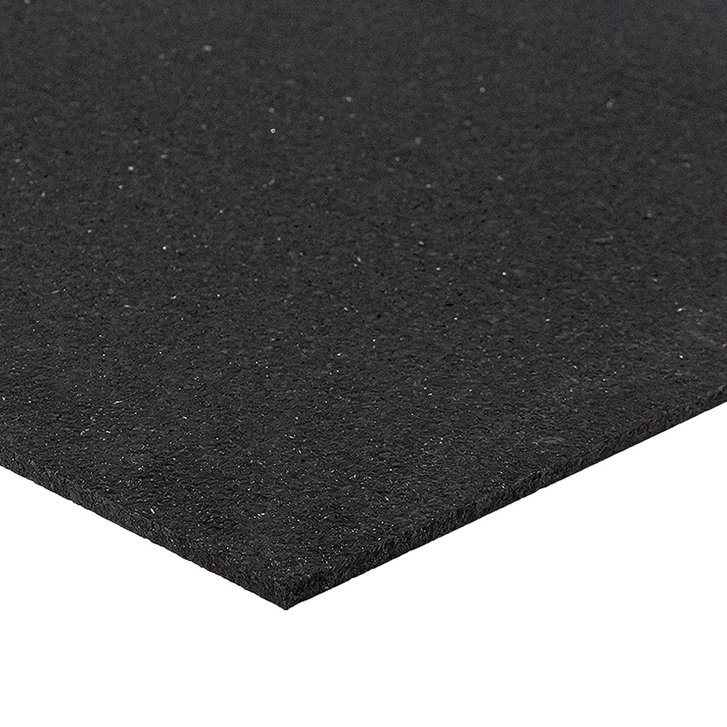 Čierna podlahová guma (puzzle - stred) FLOMA FitFlo SF1050 - dĺžka 50 cm, šírka 50 cm, výška 0,8 cm