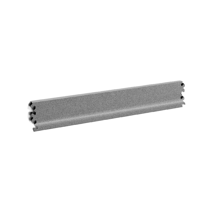 Sivá PVC vinylová soklová podlahová lišta Fortelock Industry (koža) - dĺžka 51 cm, šírka 10 cm, hrúbka 0,7 cm
