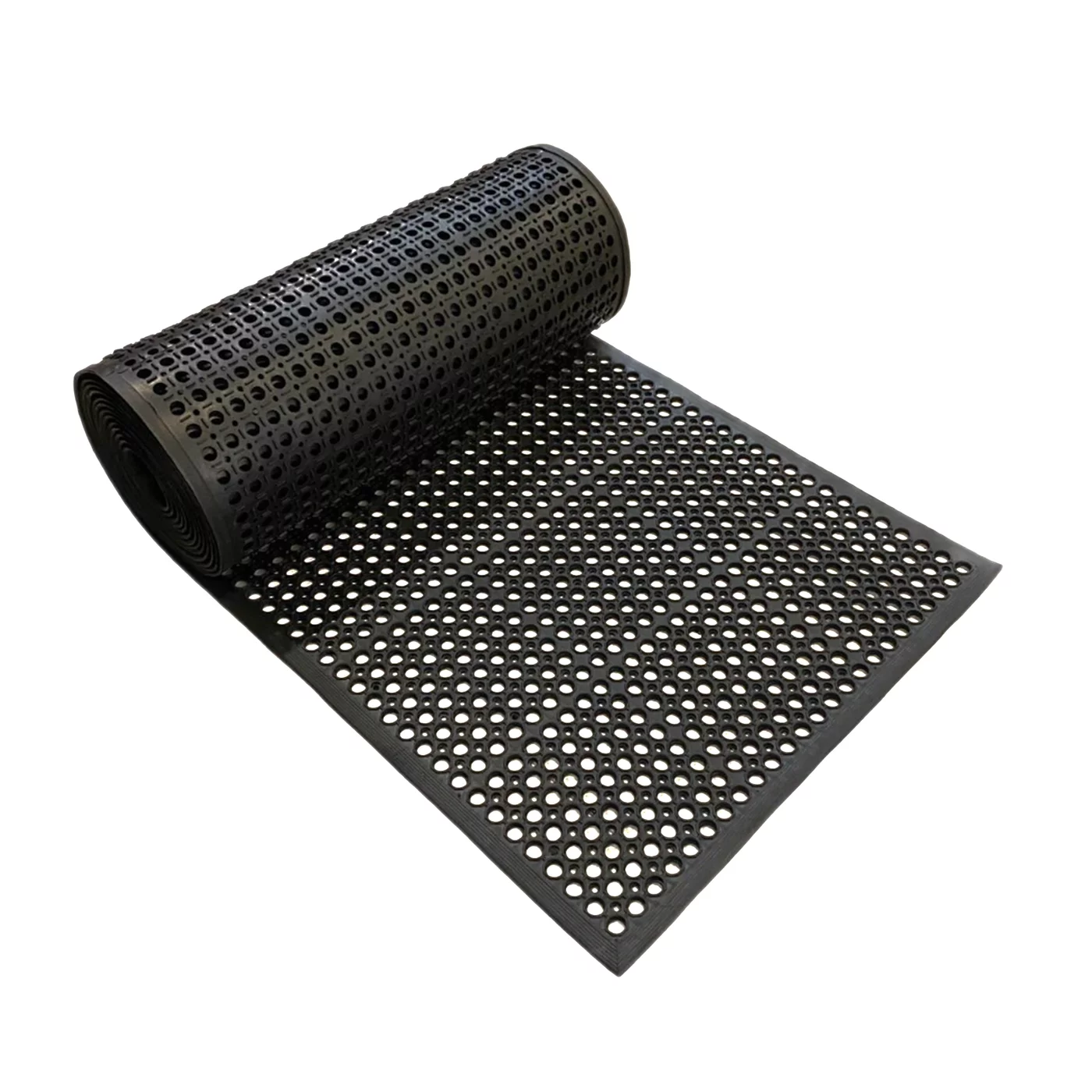 Gumová vonkajšia vstupná rohož s obvodovou hranou FLOMA Dirt Catcher - dĺžka 10,3 m, šírka 90 cm, výška 1,2 cm