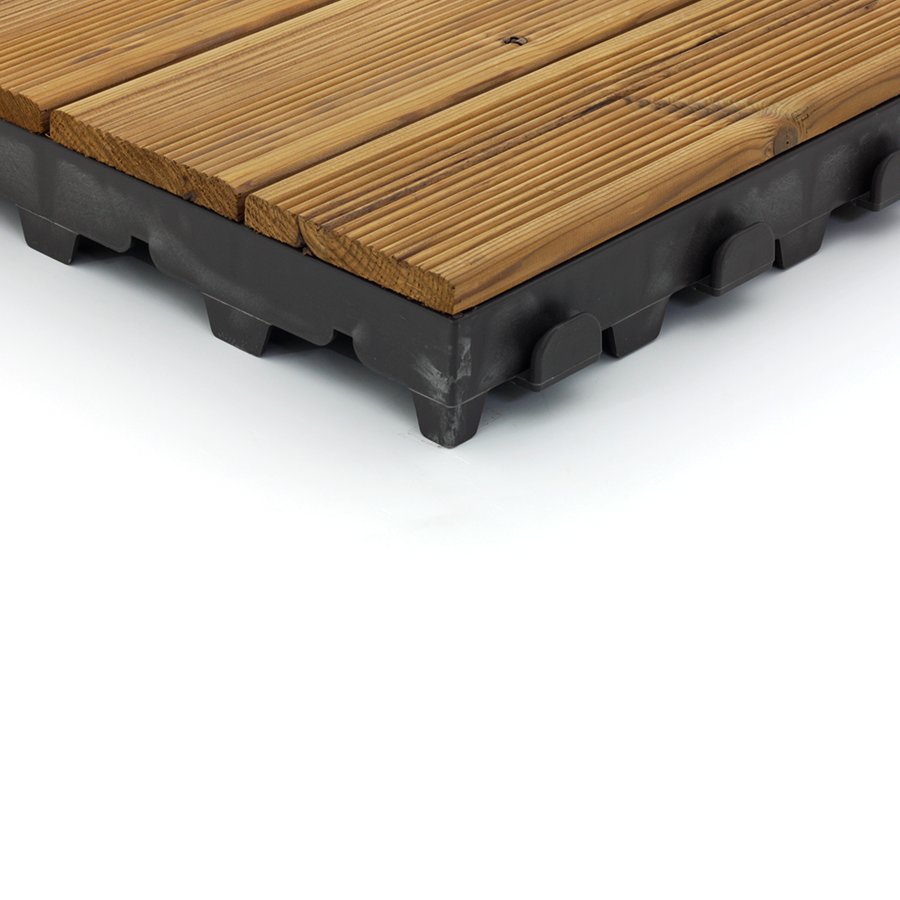Drevená terasová dlažba Linea Combi-Wood - dĺžka 39 cm, šírka 39 cm a výška 6,5 cm