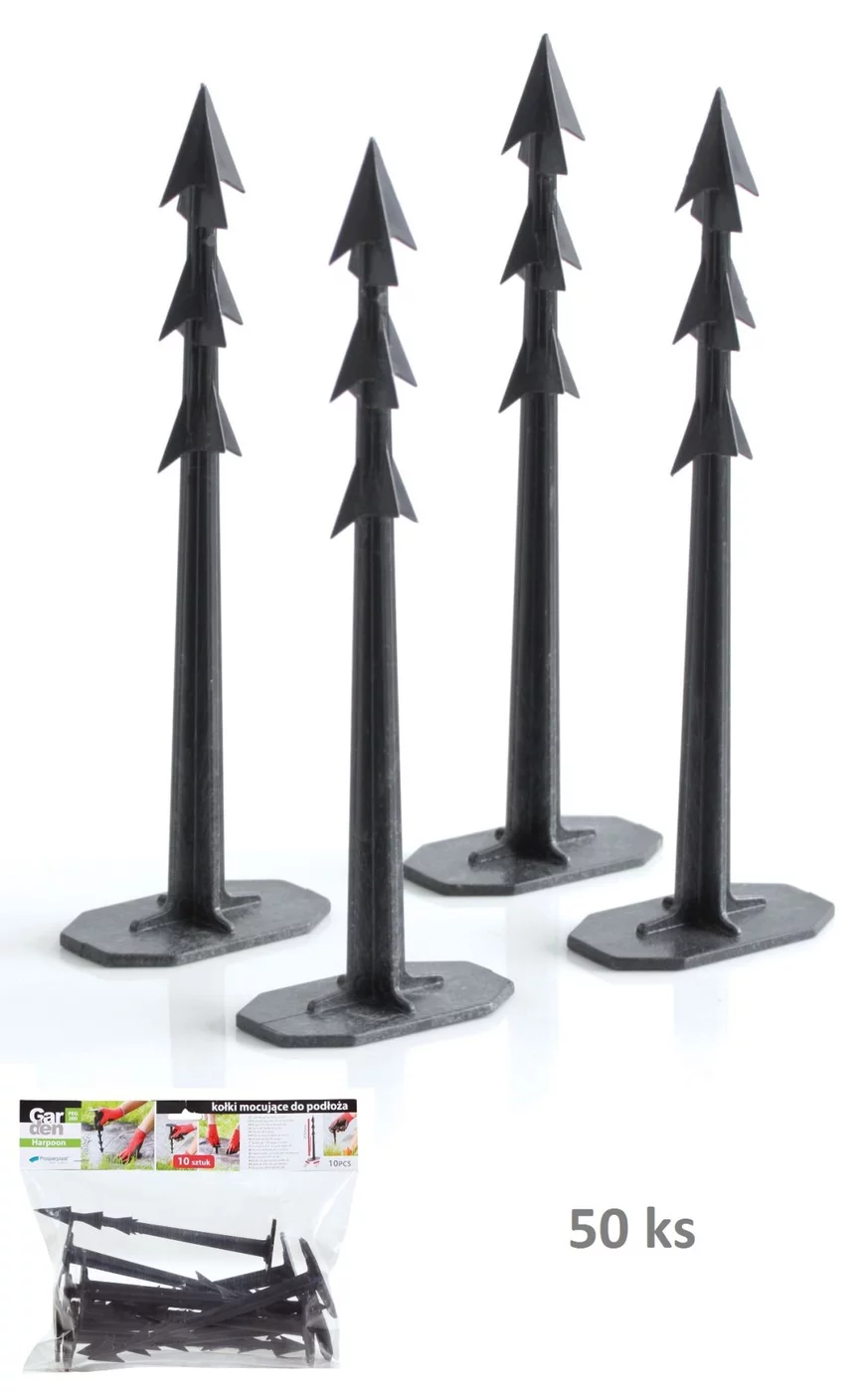 Erdnägel aus Kunststoff - Länge 6,7 cm, Breite 3,8 cm, höhe 20,9 cm - schwarze