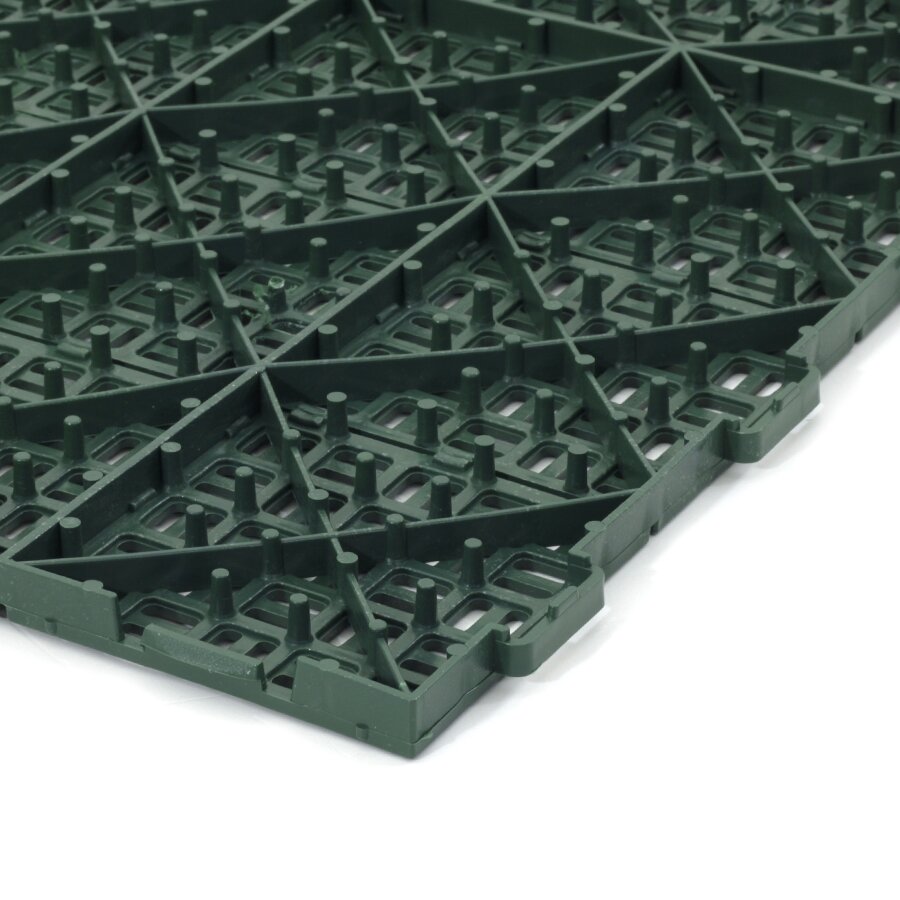 Zelená plastová dierovaná terasová dlažba Linea Marte - dĺžka 55,5 cm, šírka 55,5 cm a výška 1,3 cm