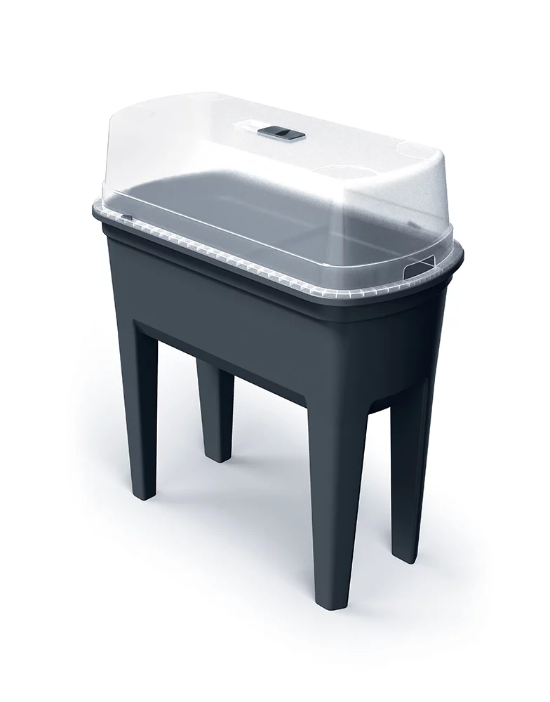 Gartiges Anzuchtschale aus Kunststoff - Länge 77,5 cm, Breite 37,8 cm - graues
