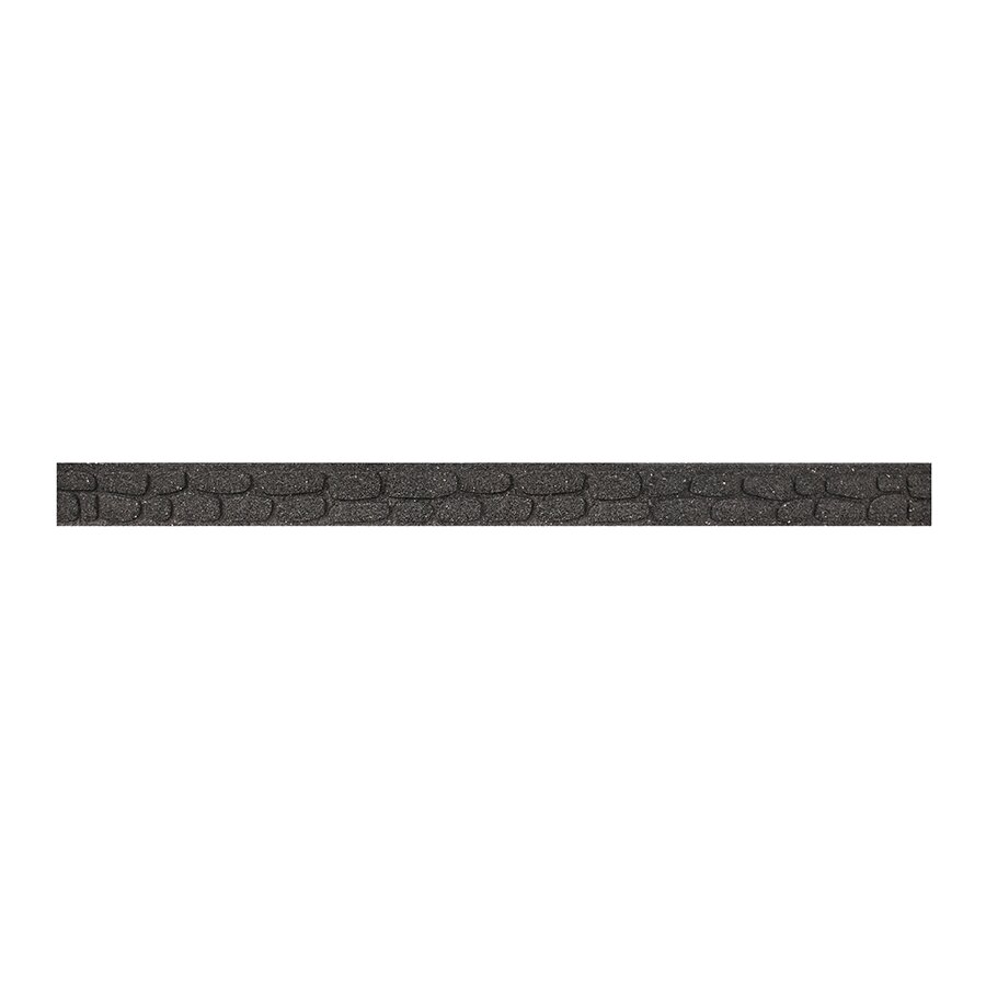 Sivý gumový záhradný obrubník FLOMA Rockwall - dĺžka 122 cm, šírka 5,1 cm, výška 8,9 cm