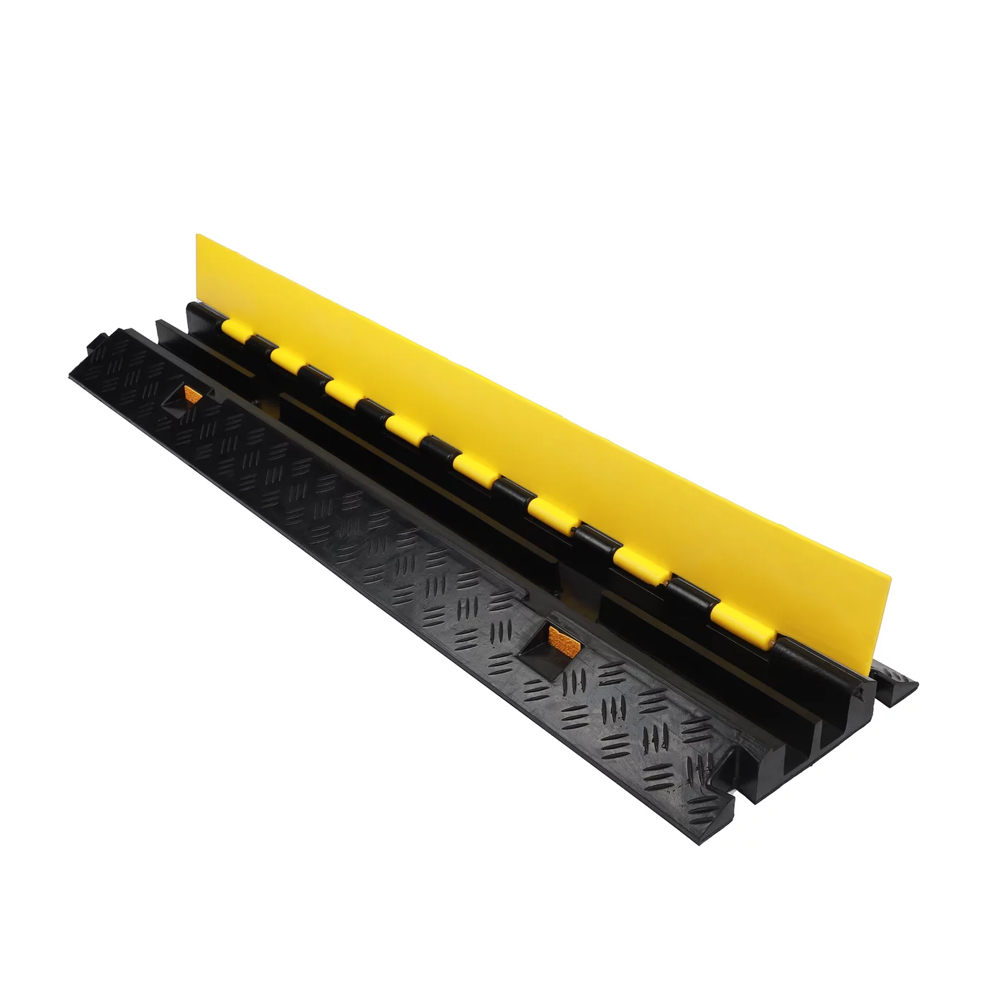 Schwarz-gelbe Gummiseilbrücke (2x32x32) FLOMA CPR83 – Länge 100 cm, Breite 25 cm, Höhe 5 cm