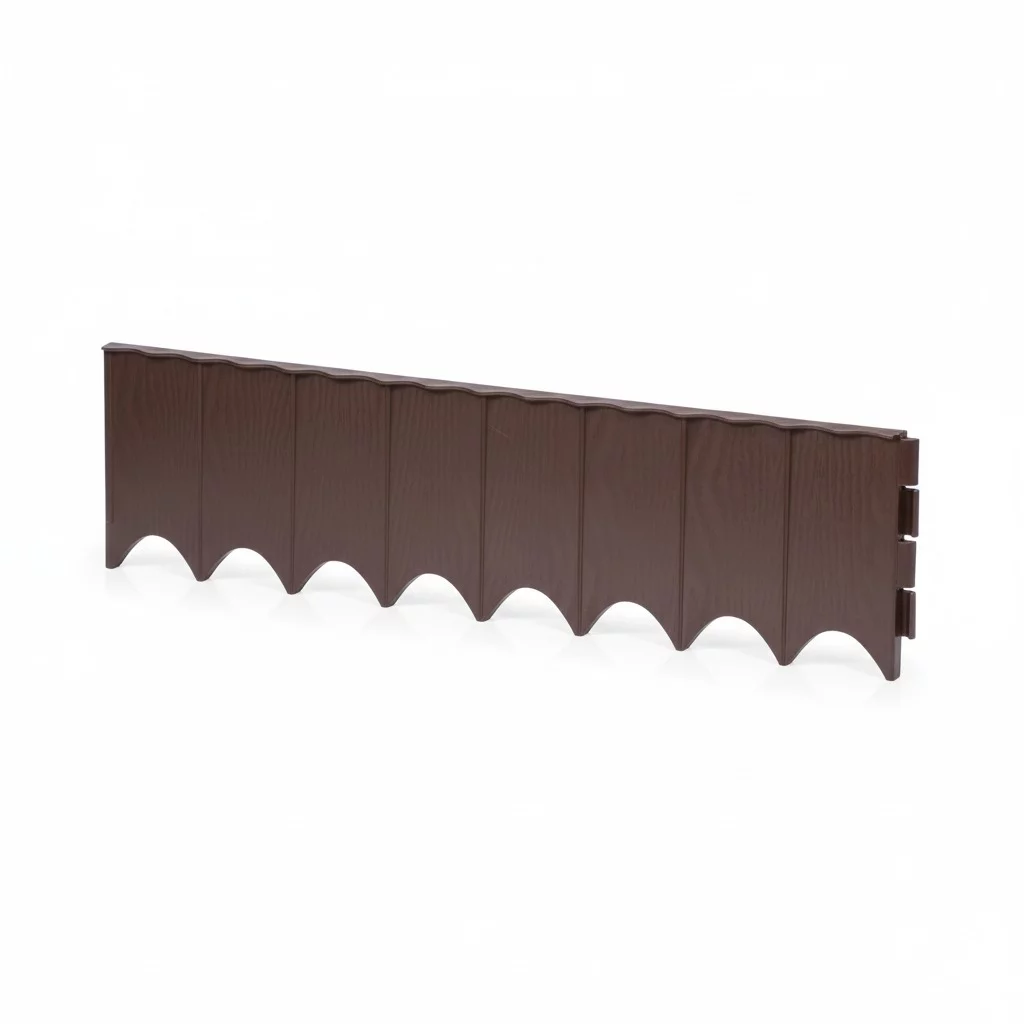 Beeteinfassung aus Kunststoff GC90 - Länge 595 cm, Höhe 16 cm - Braun