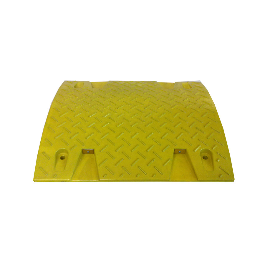 Žltý plastový priebežný spomaľovací prah - 20 km/hod - dĺžka 50 cm, šírka 43 cm, výška 5 cm