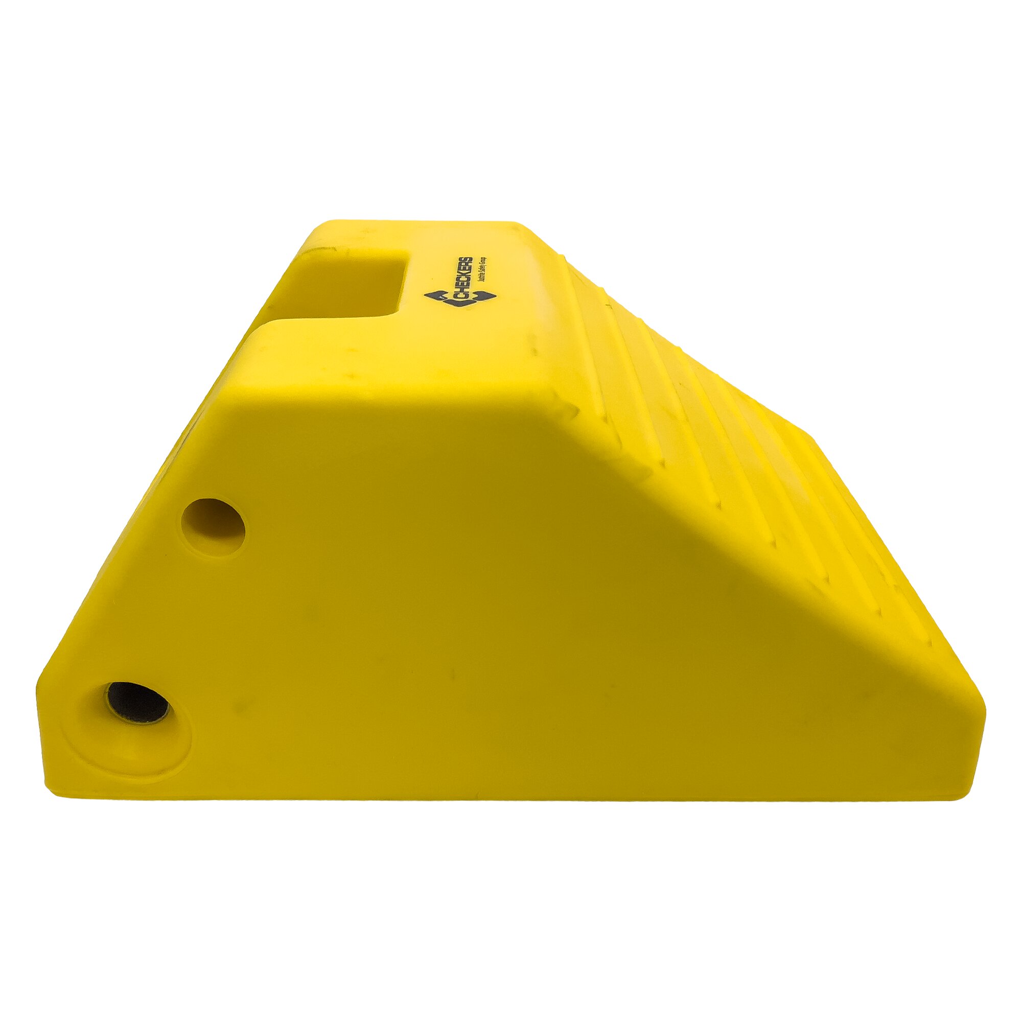 Žltý plastový zakladací klin MC3012 - dĺžka 56 cm, šírka 38 cm, výška 28 cm