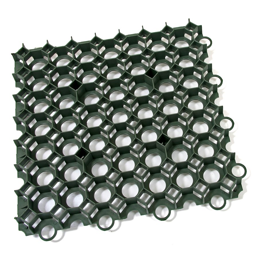 Zelená plastová zatravňovací dlažba - délka 50 cm, šířka 50 cm a výška 6,2 cm