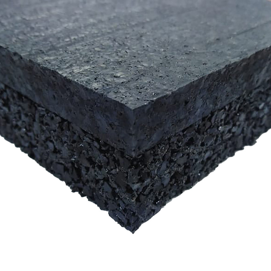 Tlumící dvouvrstvá antivibrační podlahová guma (deska) FLOMA Sandwich - délka 98 cm, šířka 98 cm a výška 2,8 cm