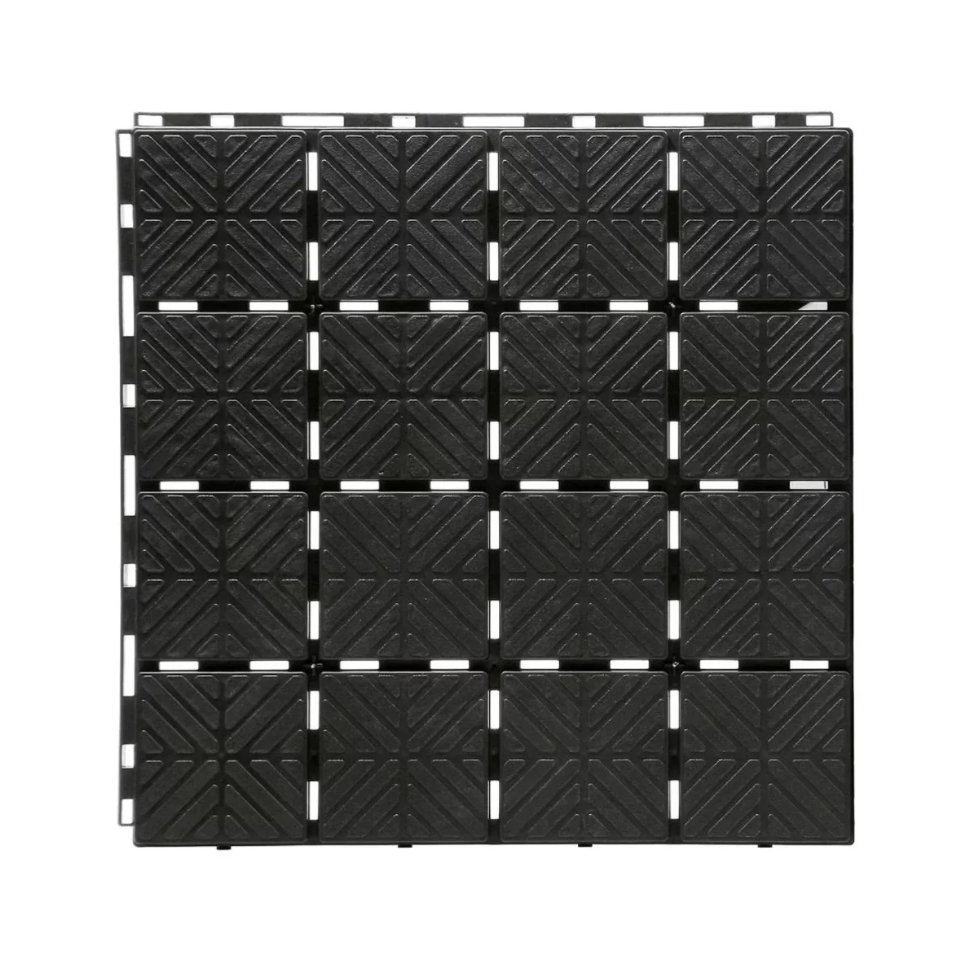 Garten Gartenplatte - Länge 40 cm, Breite 40 cm, Höhe 2 cm - Schwarz