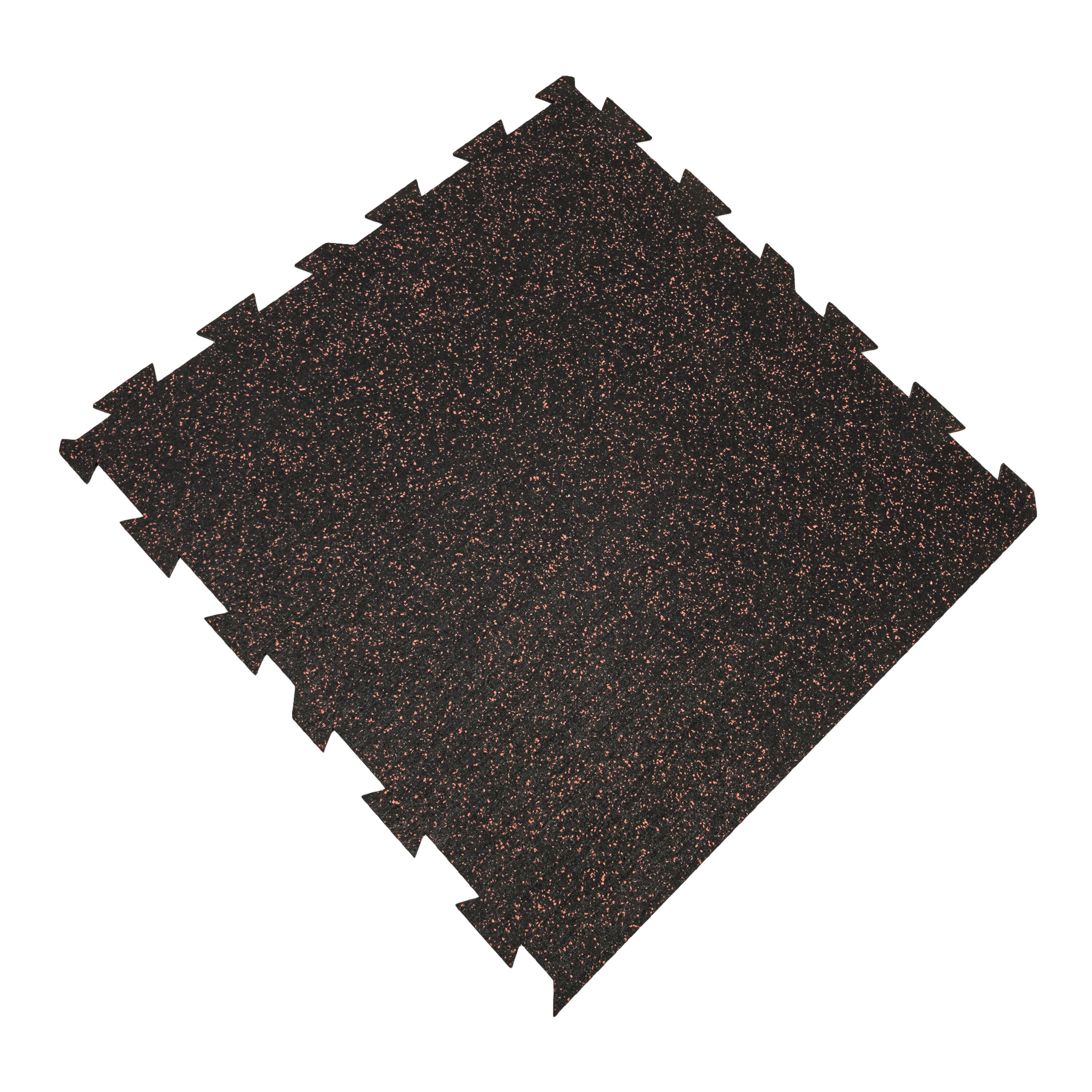 Černo-červená podlahová guma (puzzle - okraj) FLOMA FitFlo SF1050 - délka 100 cm, šířka 100 cm, výška 1,6 cm