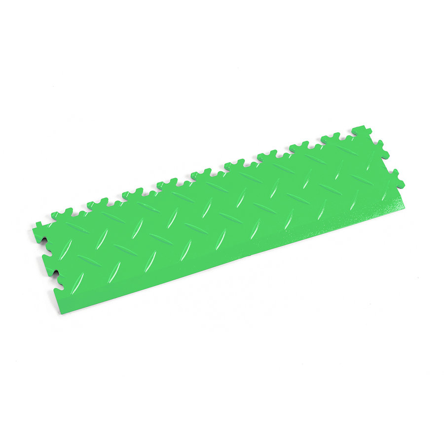 Zelený PVC vinylový nájezd Fortelock Industry - délka 51 cm, šířka 14 cm a výška 0,7 cm