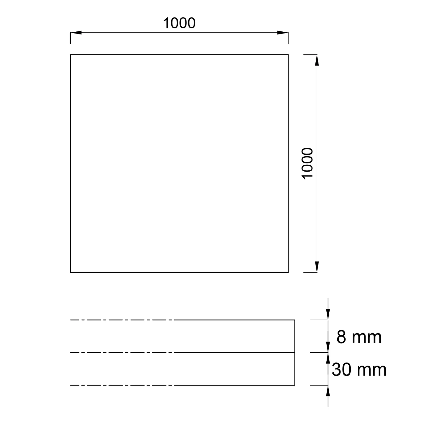 Podłoga gumowa antywibracyjna dwuwarstwowa (płyta) FLOMA Sandwich - długość 100 cm, szerokość 100 cm i wysokość 3,8 cm