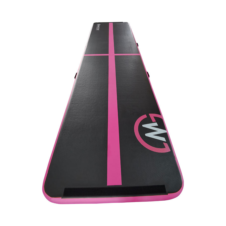 Čierno-ružový AirTrack MASTER - dĺžka 500 cm, šírka 100 cm, výška 10 cm