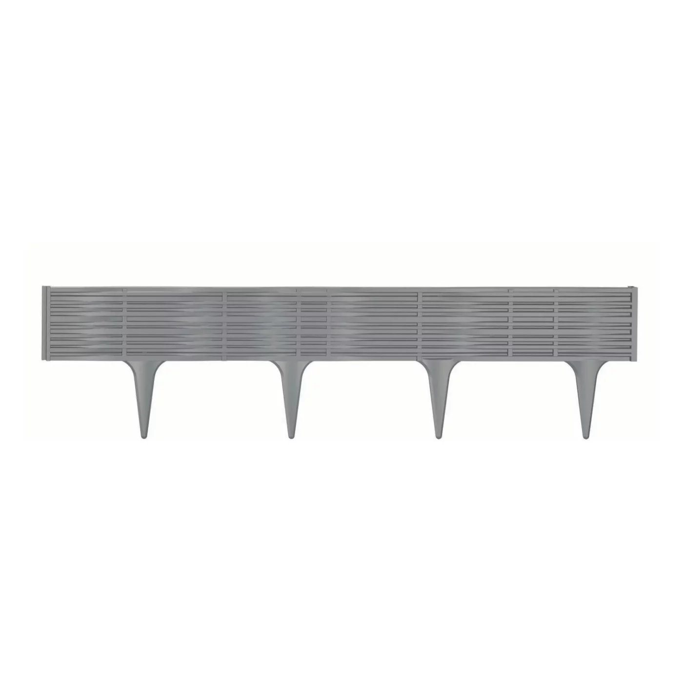 Šedý plastový záhradný obrubník GC85 - dĺžka 390 cm, výška 18,6 cm