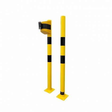 Čierno-žltý vymedzovací stĺpik - dĺžka 900 cm a výška 100 cm