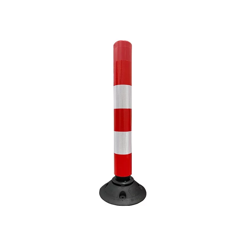 Červený plastový parkovací sloupek FLEXPIN - průměr 10 cm, výška 75 cm