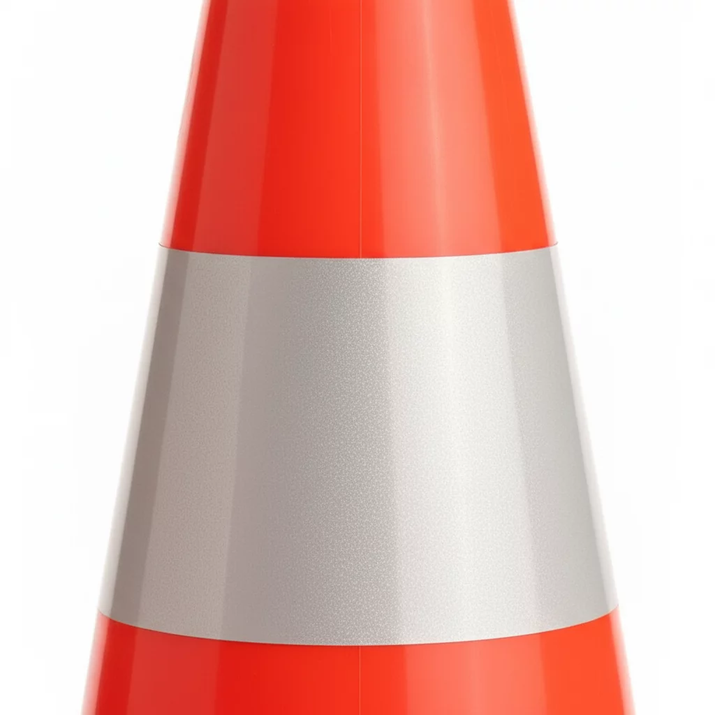 Leitkegel aus Kunststoff - Breite 22 cm, Höhe 30 cm - Orange