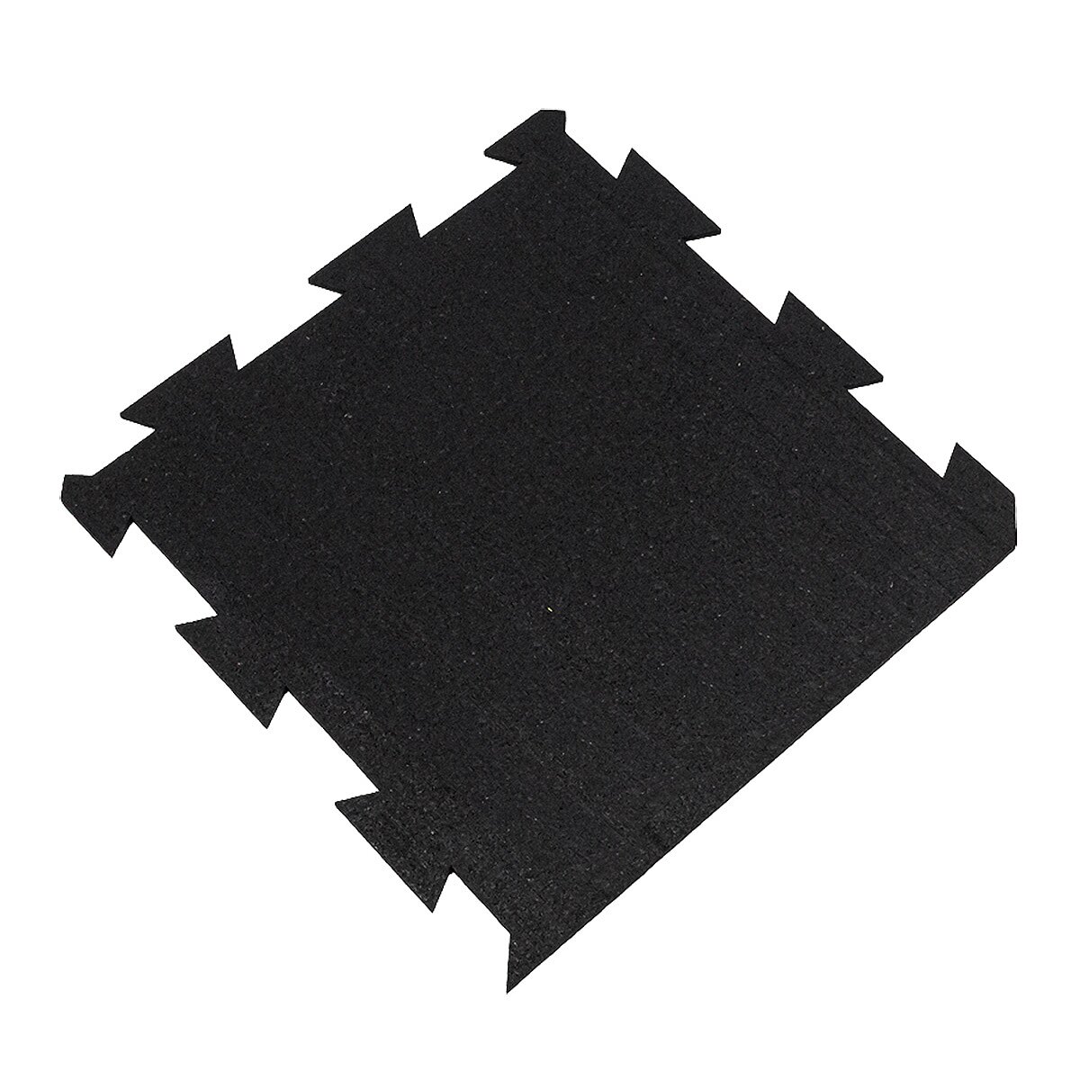 Čierna gumová modulová puzzle dlažba (okraj) FLOMA FitFlo SF1050 - dĺžka 50 cm, šírka 50 cm a výška 1,6 cm