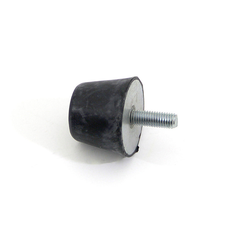 Černý gumový doraz tvaru komolého kužele se šroubem FLOMA - průměr 4 cm a výška 3 cm