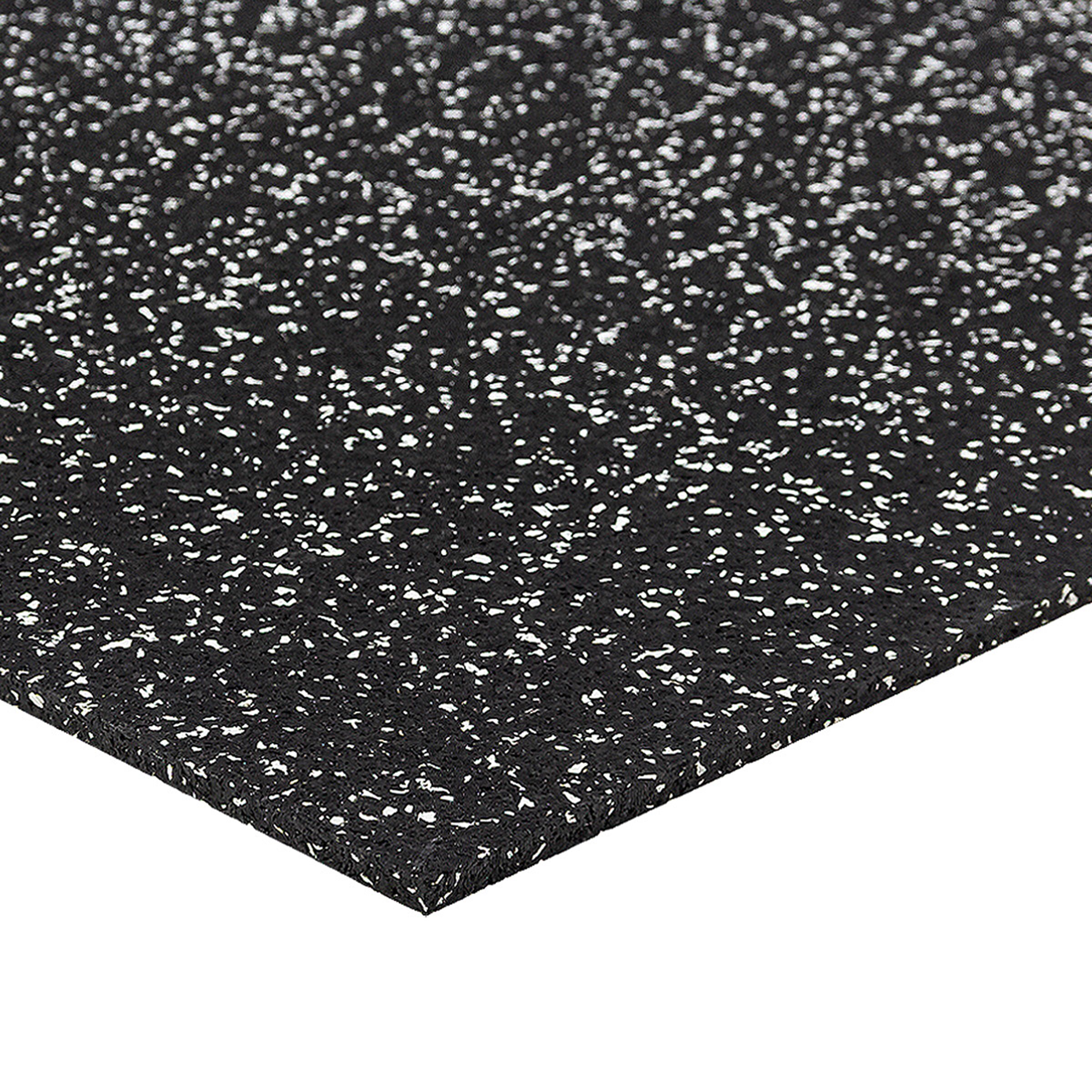 Čierno-biela podlahová guma (puzzle - stred) FLOMA FitFlo SF1050 - dĺžka 50 cm, šírka 50 cm, výška 0,8 cm
