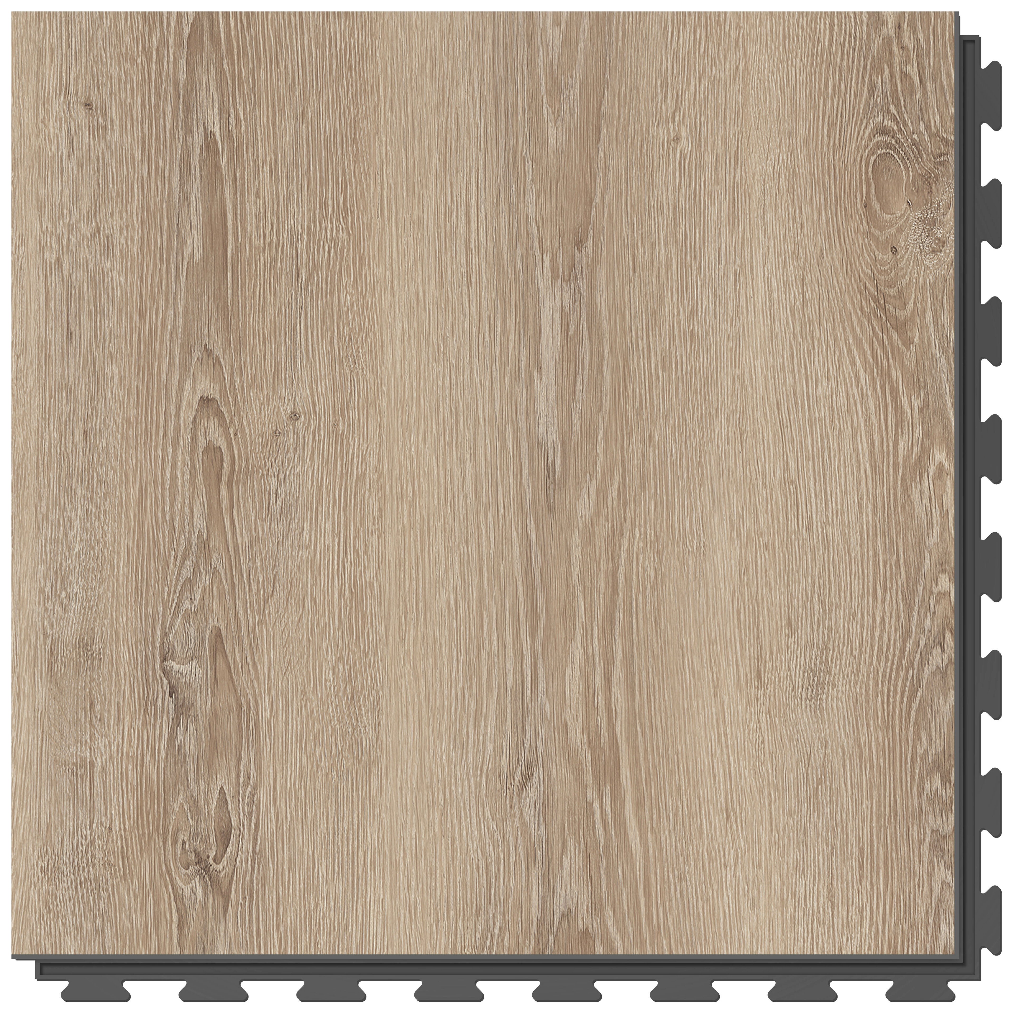 Hnedá PVC vinylová dlažba Fortelock Business Tyrolean oak W001 Graphite - dĺžka 66,8 cm, šírka 66,8 cm, výška 0,7 cm