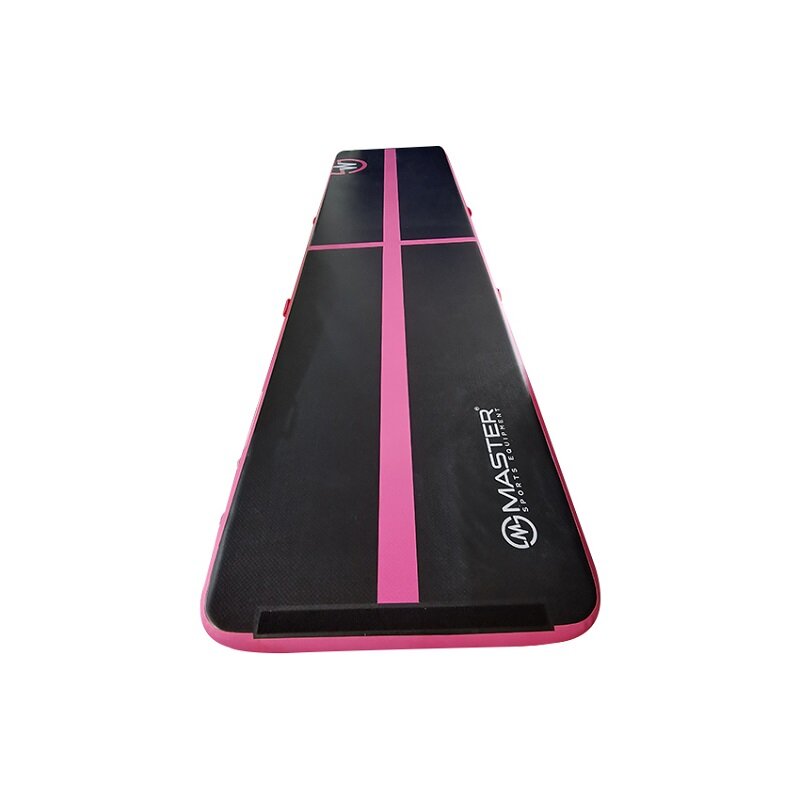 Černo-růžový AirTrack MASTER - délka 400 cm, šířka 100 cm, výška 10 cm